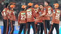 SRH players during an IPL 2025 match
