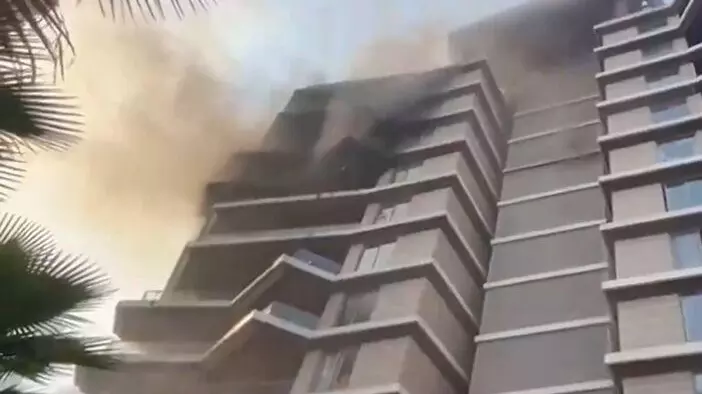 Fire in residential building in Surat
