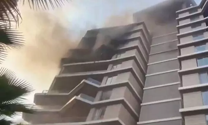 Fire in residential building in Surat