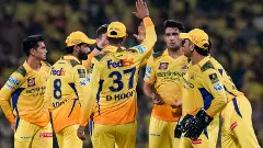 CSK players during an IPL 2025 match