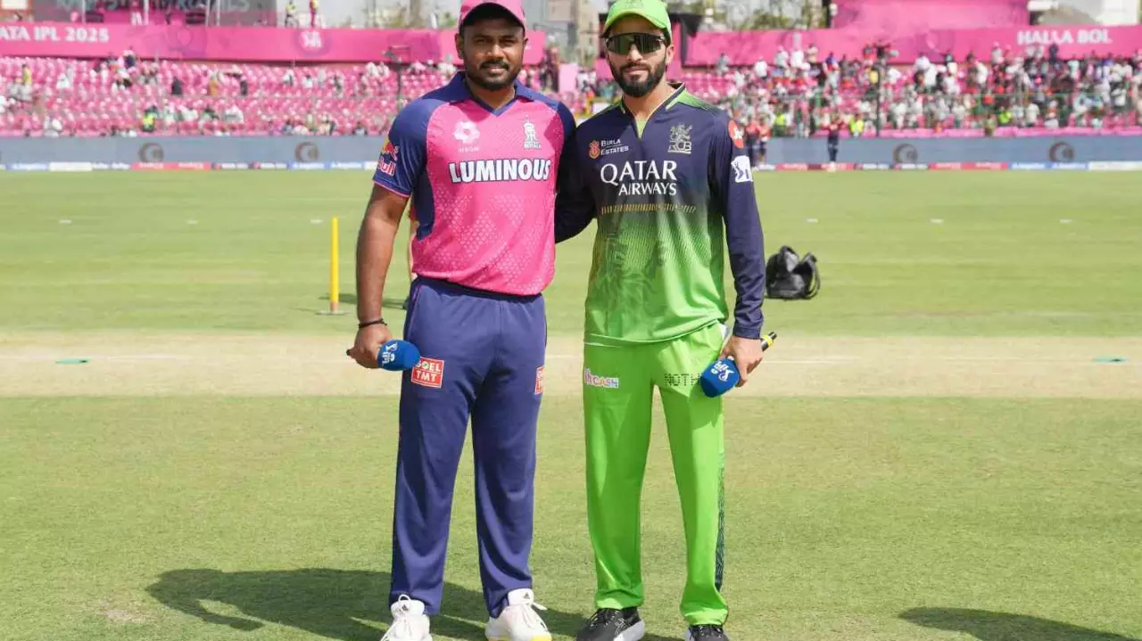 RR captain Sanju Samson and RCB skipper Rajat Patidar