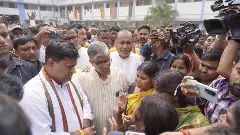 Bengal BJP chief visits Malda relief camp, blames Mamata govt
