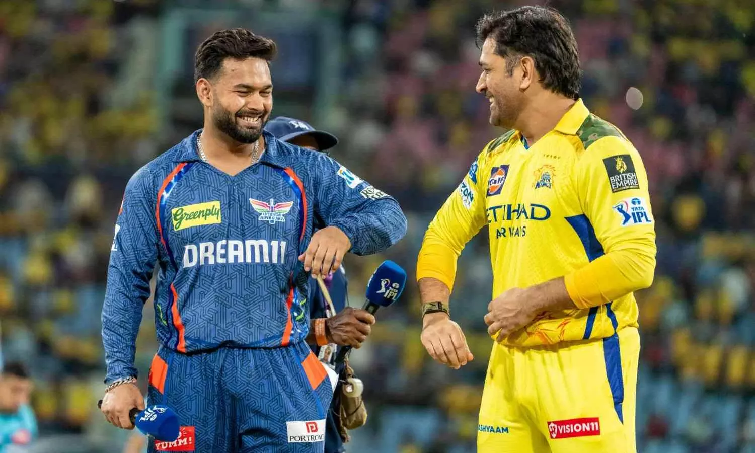 Captains Rishabh Pant (LSG) and MS Dhoni Captains Rishabh Pant (LSG) and MS Dhoni