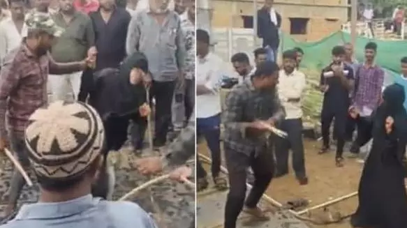 Karnataka woman beaten with pipes, sticks outside mosque after husbands complaint