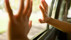Child trapped in car