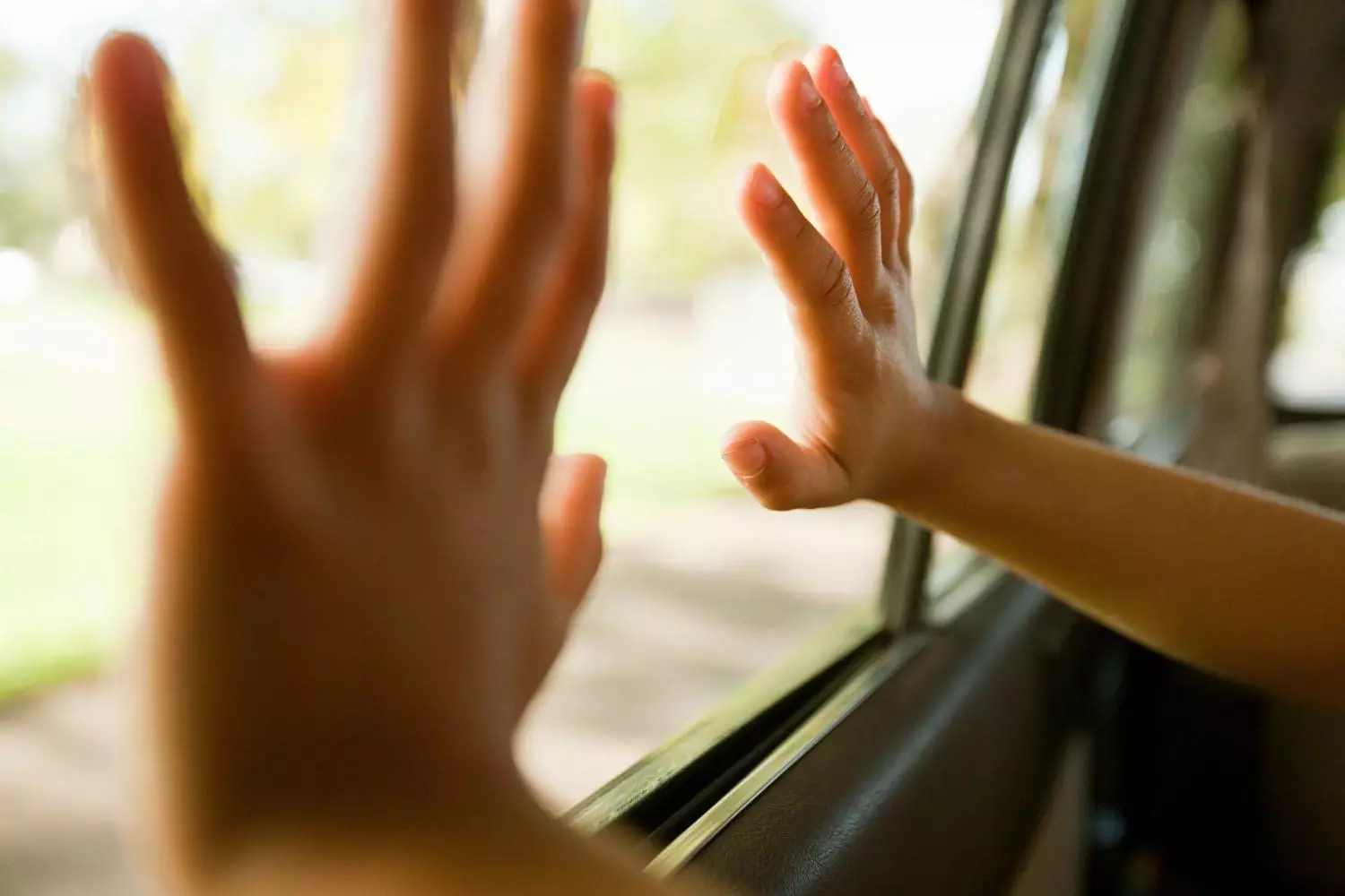 Child trapped in car