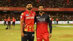 PBKS captain Shreyas Iyer (left) and RCB skipper Rajat Patidar