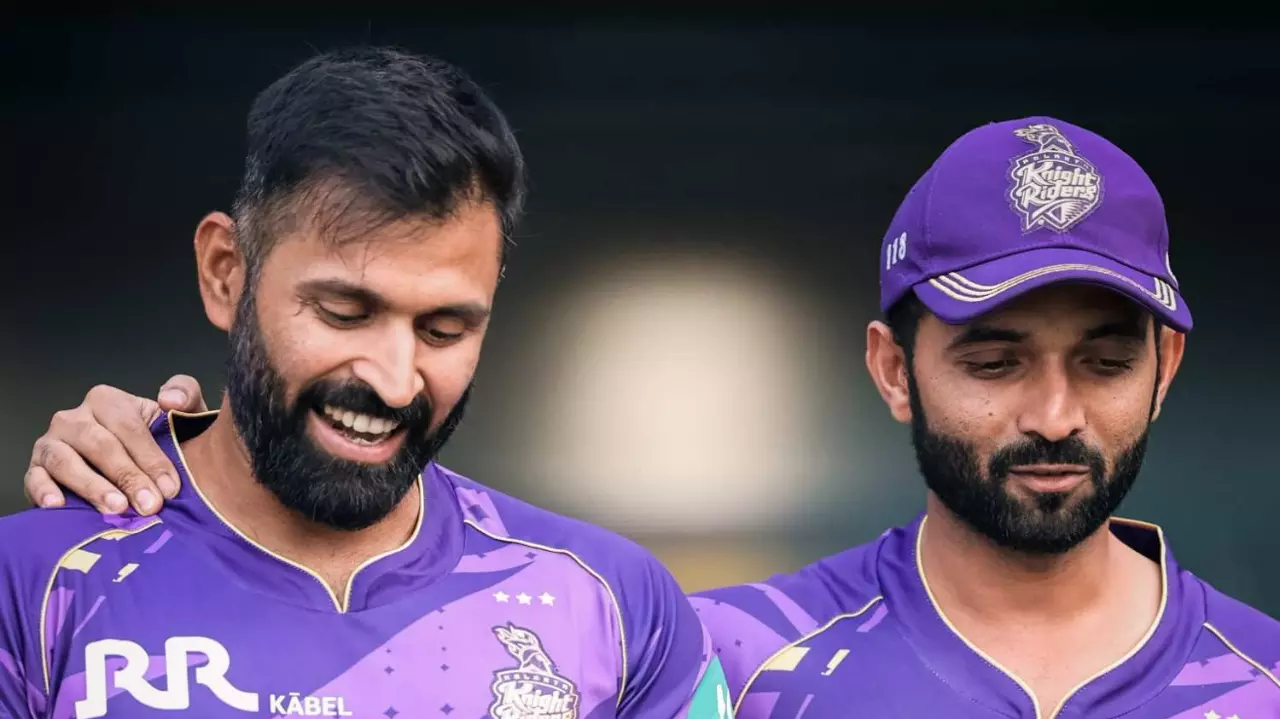 Abhishek Nayar with KKR captain Ajinkya Rahane