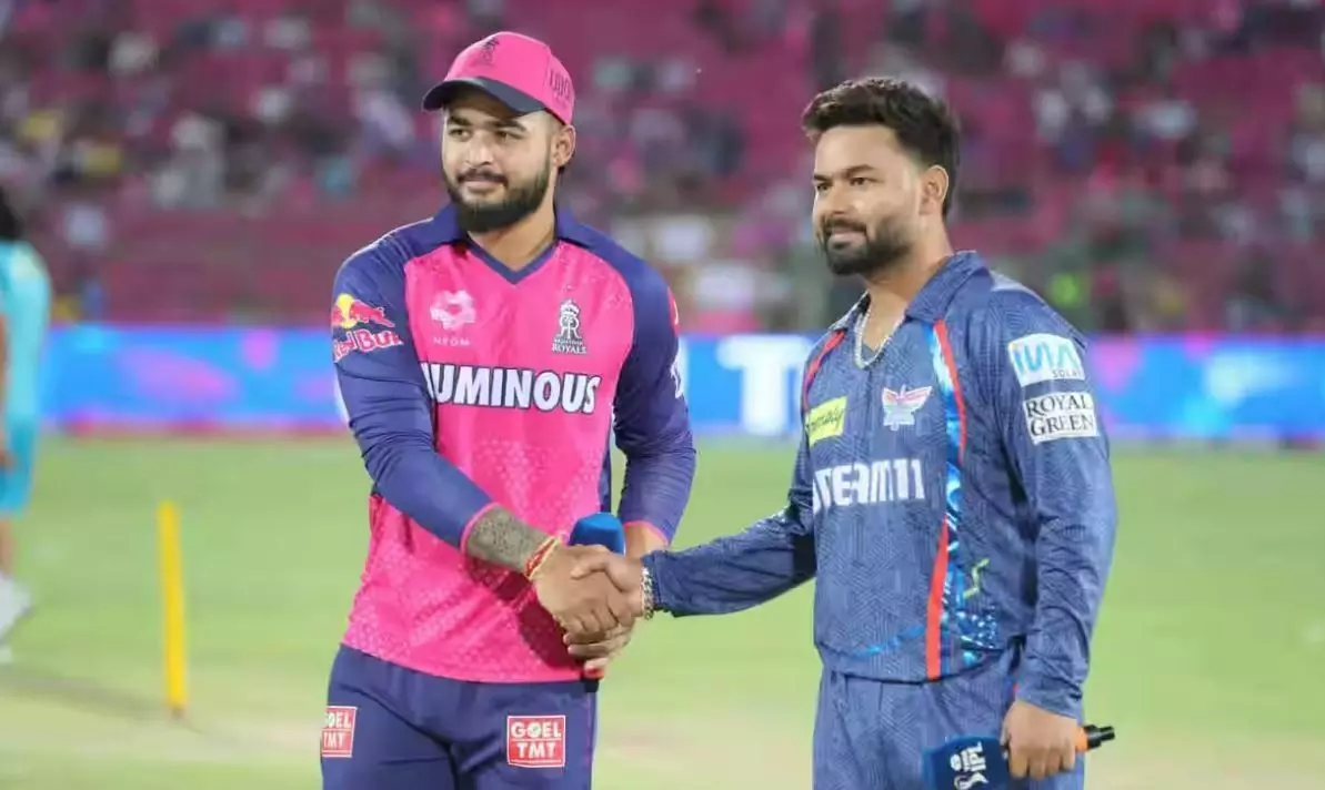RR captain Riyan Parag (left) and LSG skipper Rishabh Pant RR captain Riyan Parag (left) and LSG skipper Rishabh Pant
