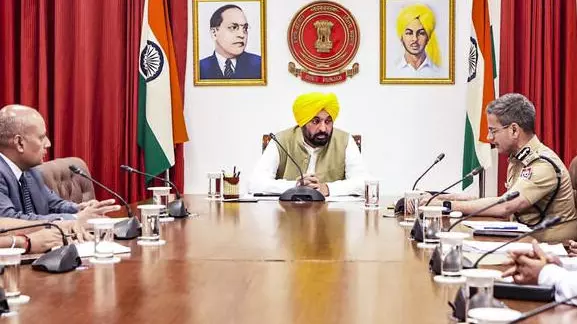 Punjab CM Bhagwant Mann in security meeting