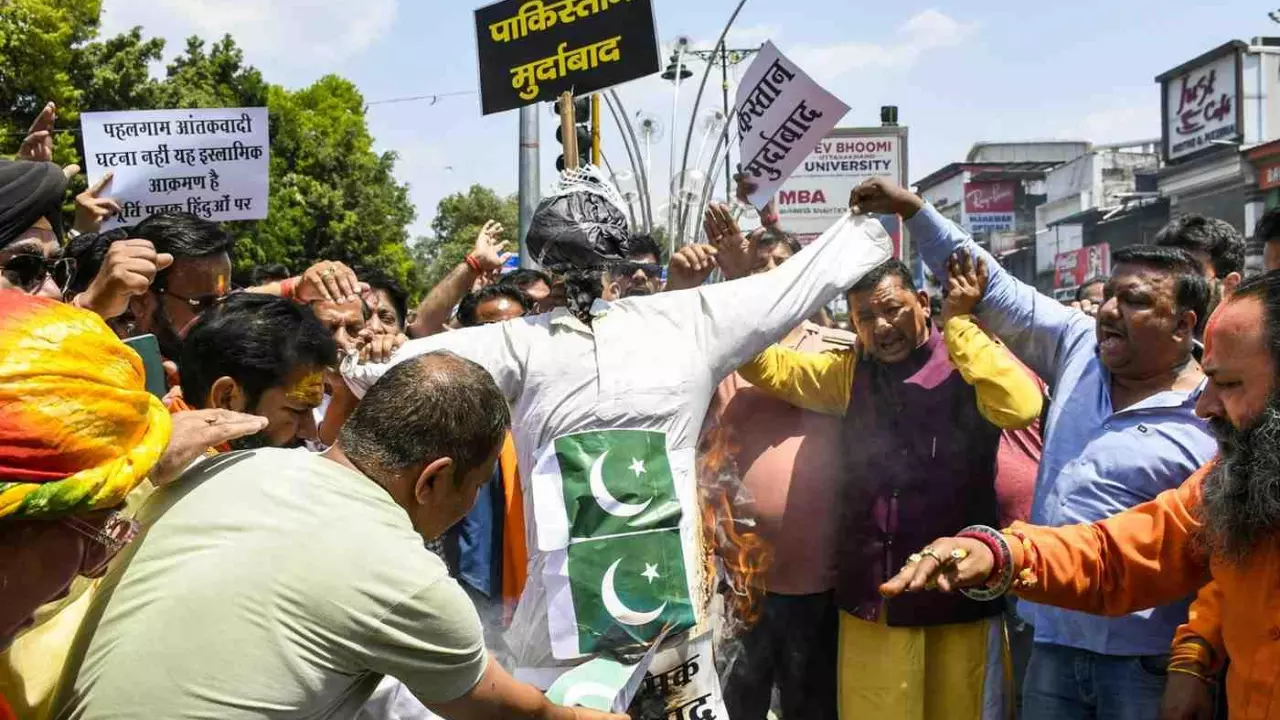 Pahalgam terrorist attack protest