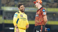 CSK captain MS Dhoni and SRH skipper Pat Cummins