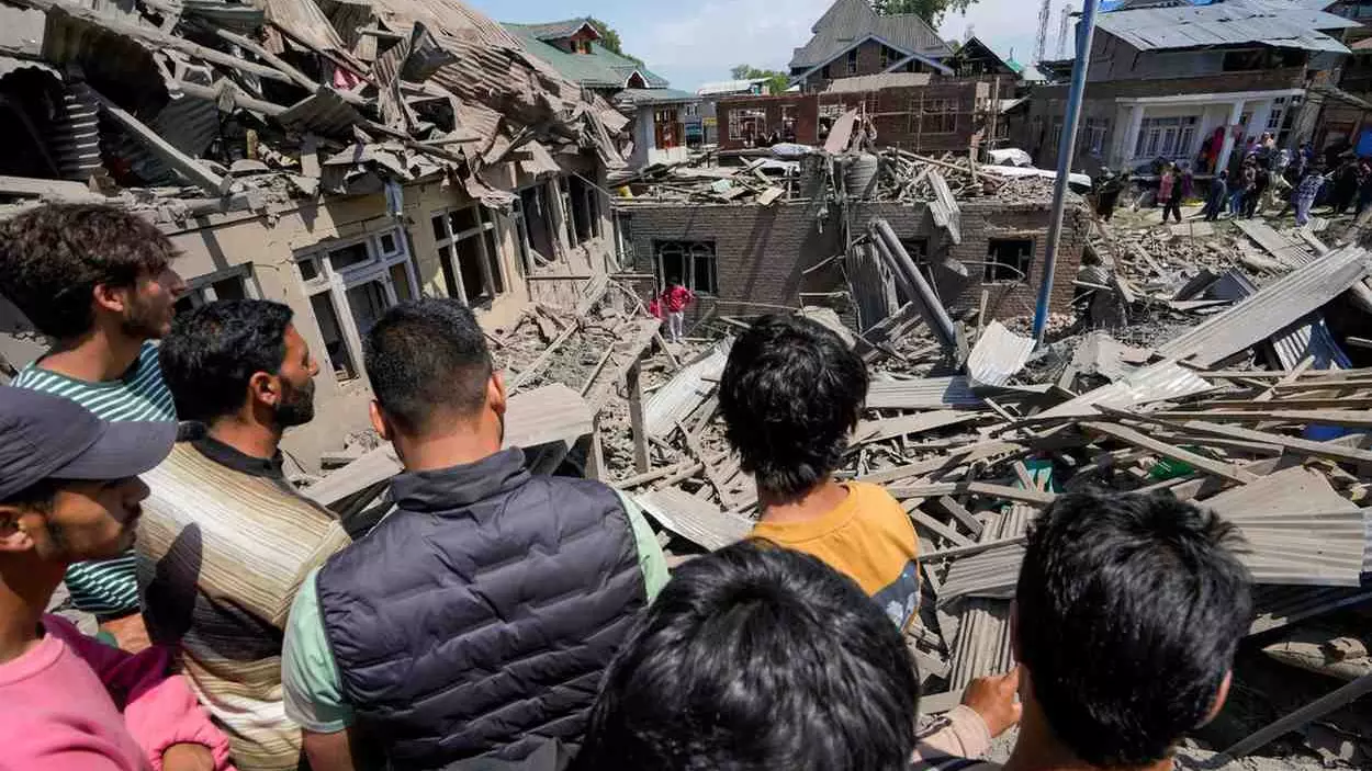 Pahalgam terrorist attack, Suspect house razed Pahalgam terrorist attack, Suspect house razed