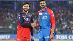 RCB captain Rajat Patidar (left) and DC skipper Axar Patel