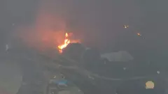 A massive fire broke out at the Dilli Haat, Delhi