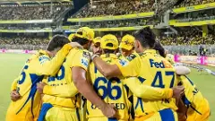 CSK players during an IPL 2025 match
