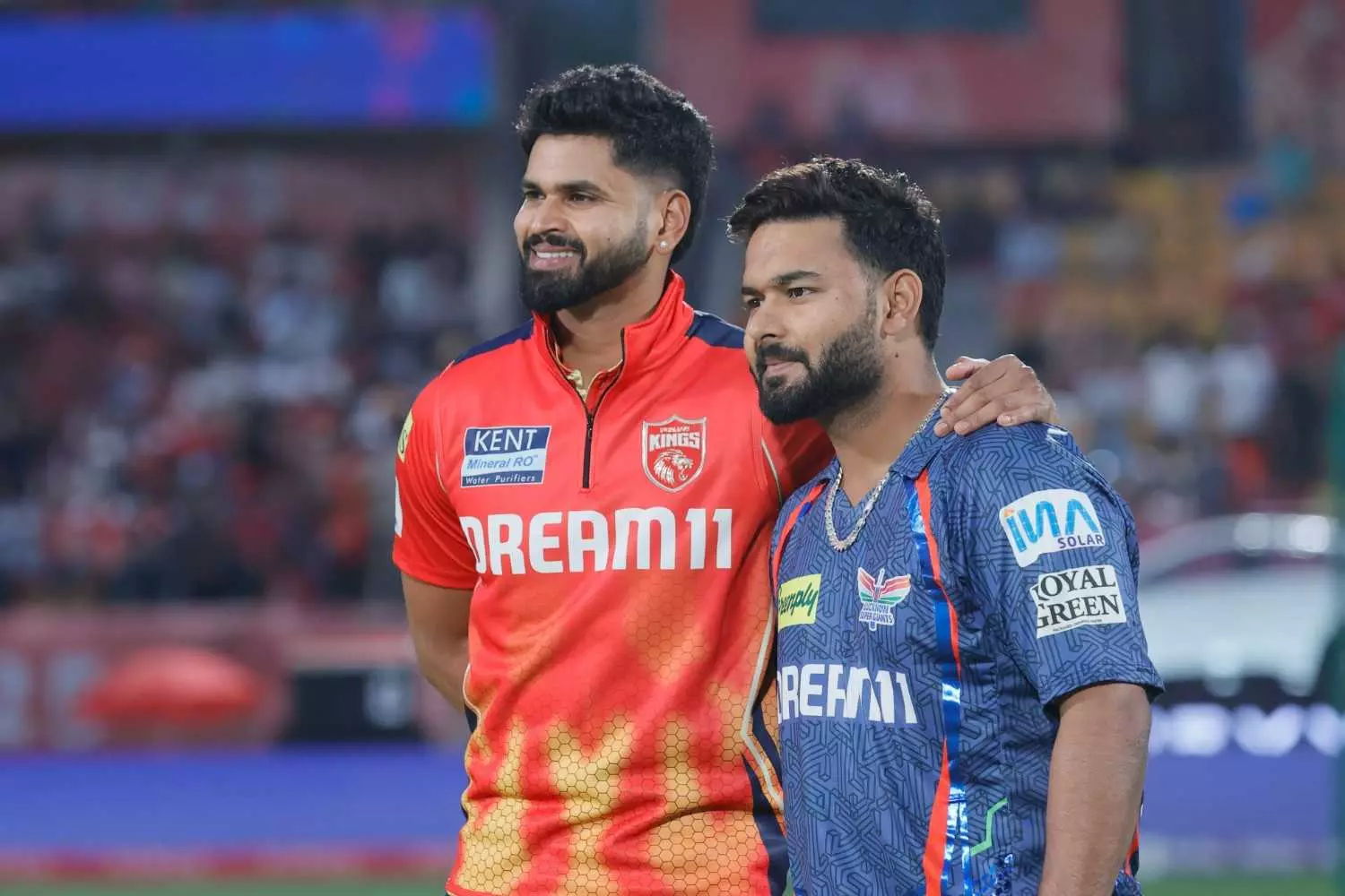 PBKS captain Shreyas Iyer (left) and LSG skipper Rishabh Pant PBKS captain Shreyas Iyer (left) and LSG skipper Rishabh Pant
