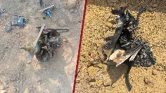 Unidentified drone that crashed in Gujarat