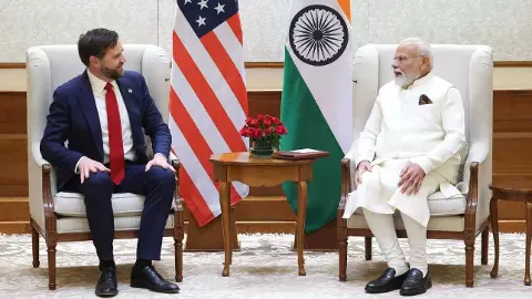 US Vice President JD Vance with PM Narendra Modi US Vice President JD Vance with PM Narendra Modi