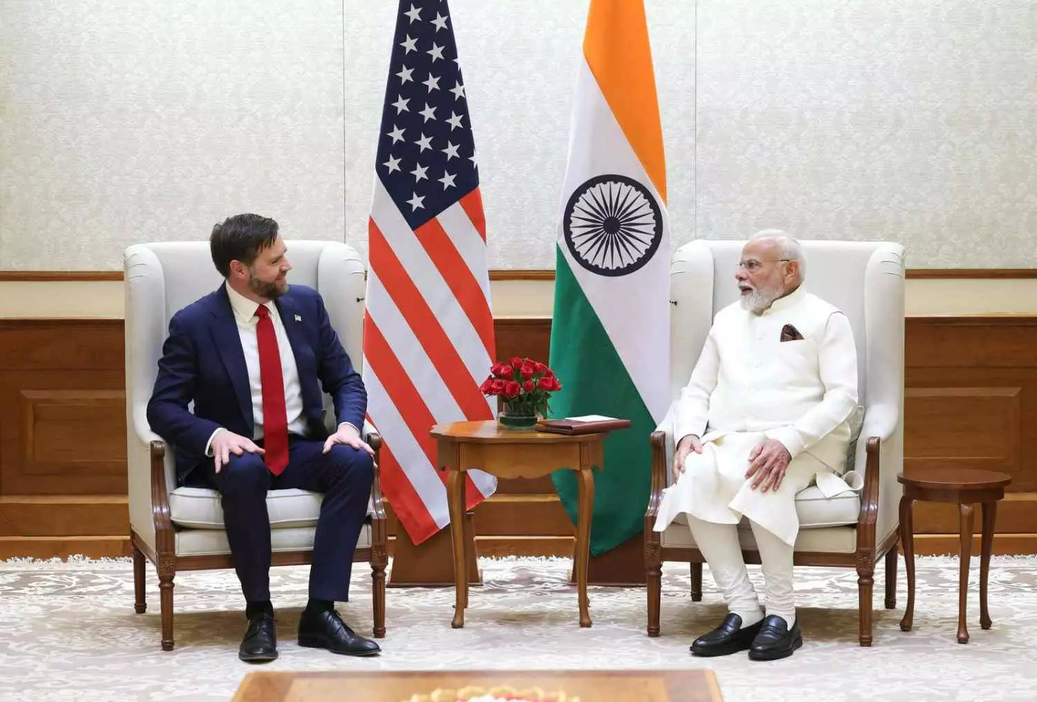US Vice President JD Vance with PM Narendra Modi US Vice President JD Vance with PM Narendra Modi