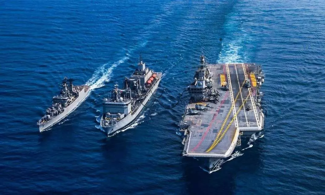Indian Navy ships in Arabian sea Indian Navy ships in Arabian sea