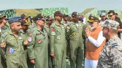 PM Modi visits Adampur air base, interacts with IAF personnel