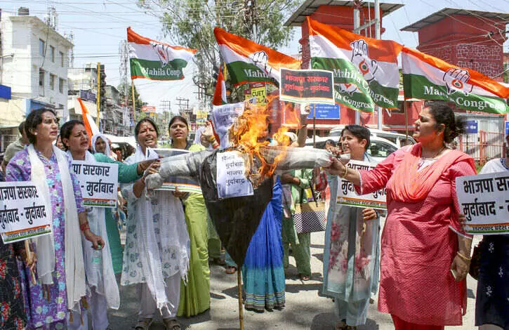 Protest against MP minister Vijay Shah Protest against MP minister Vijay Shah