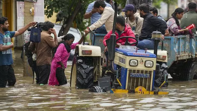 Waterlogged street in Bengaluru