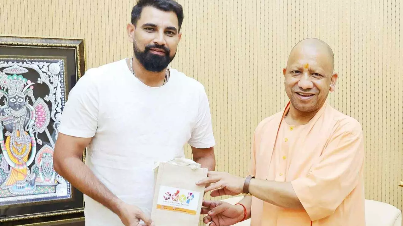 Pacer Mohammed Shami met Uttar Pradesh Chief Minister Yogi Adityanath