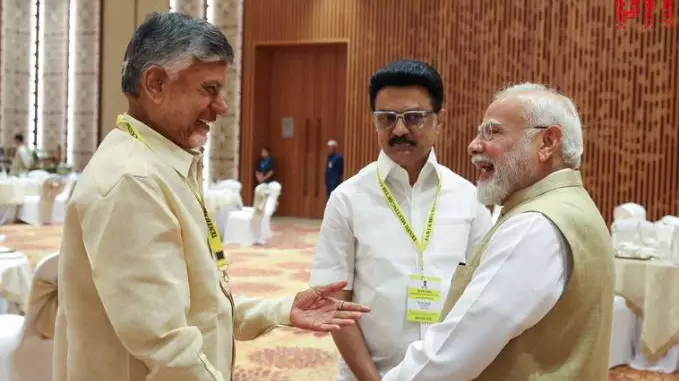 TN CM Stalin seeks 50 pc share in central taxes at NITI Aayog meeting TN CM Stalin seeks 50 pc share in central taxes at NITI Aayog meeting