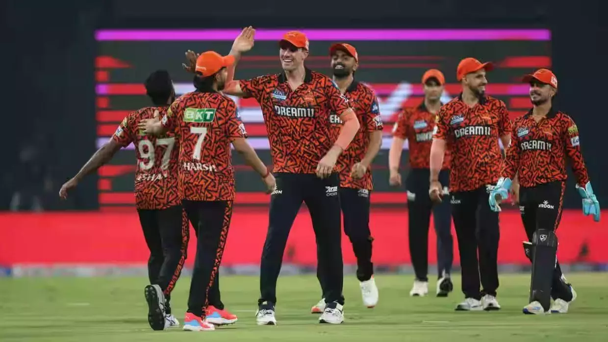 SRH players during an IPL 2025 match SRH players during an IPL 2025 match