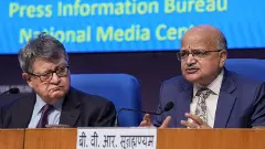 NITI Aayog CEO BVR Subrahmanyam (right) and Vice Chairperson Suman Bery