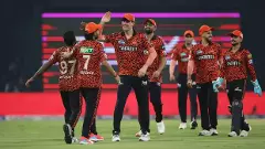 SRH players during an IPL 2025 match