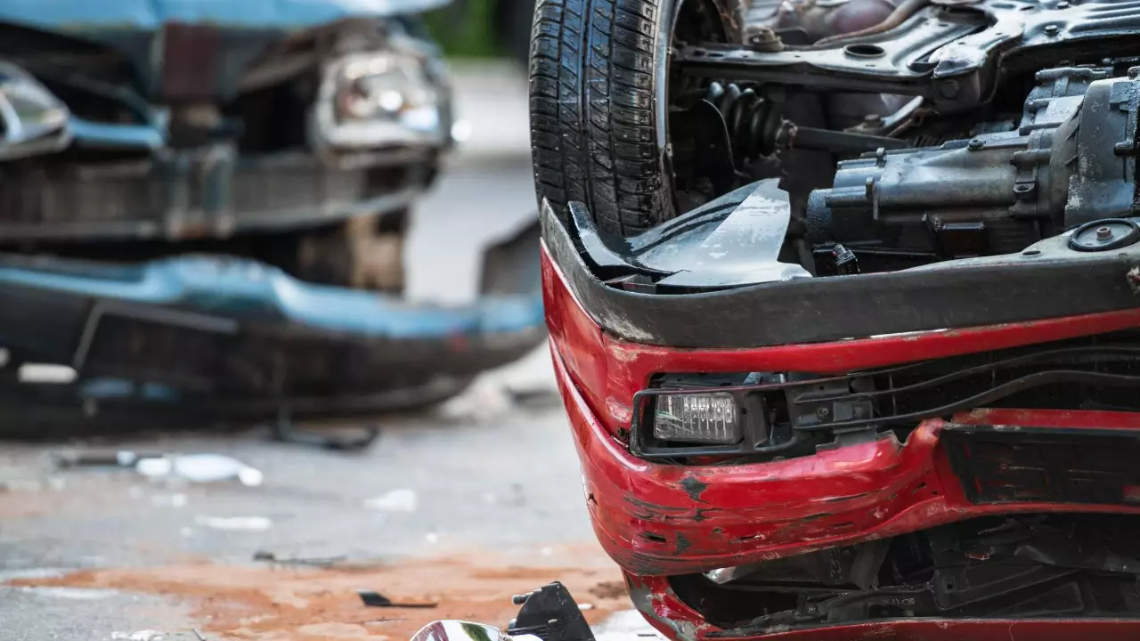 Police report that the car was driven by a 19-year-old, who hit a bicycle and then a jhuggi near the side of the road. File Photo