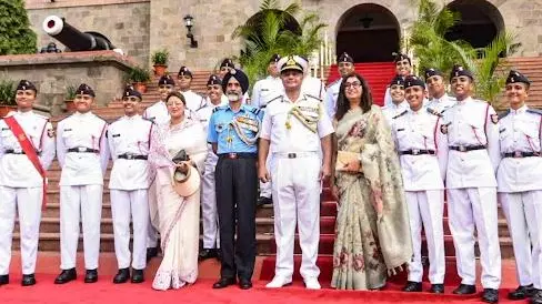 The achievement comes after the UPSC allowed women to apply to the defence academy from NDA-148 batch in 2022, following a Supreme Court directive in 2021. Photo: PTI
