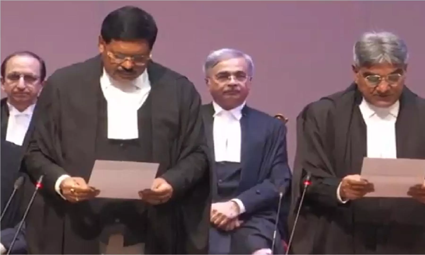 CJI BR Gavai (left), Justice Vijay Bishnoi (right) CJI BR Gavai (left), Justice Vijay Bishnoi (right)