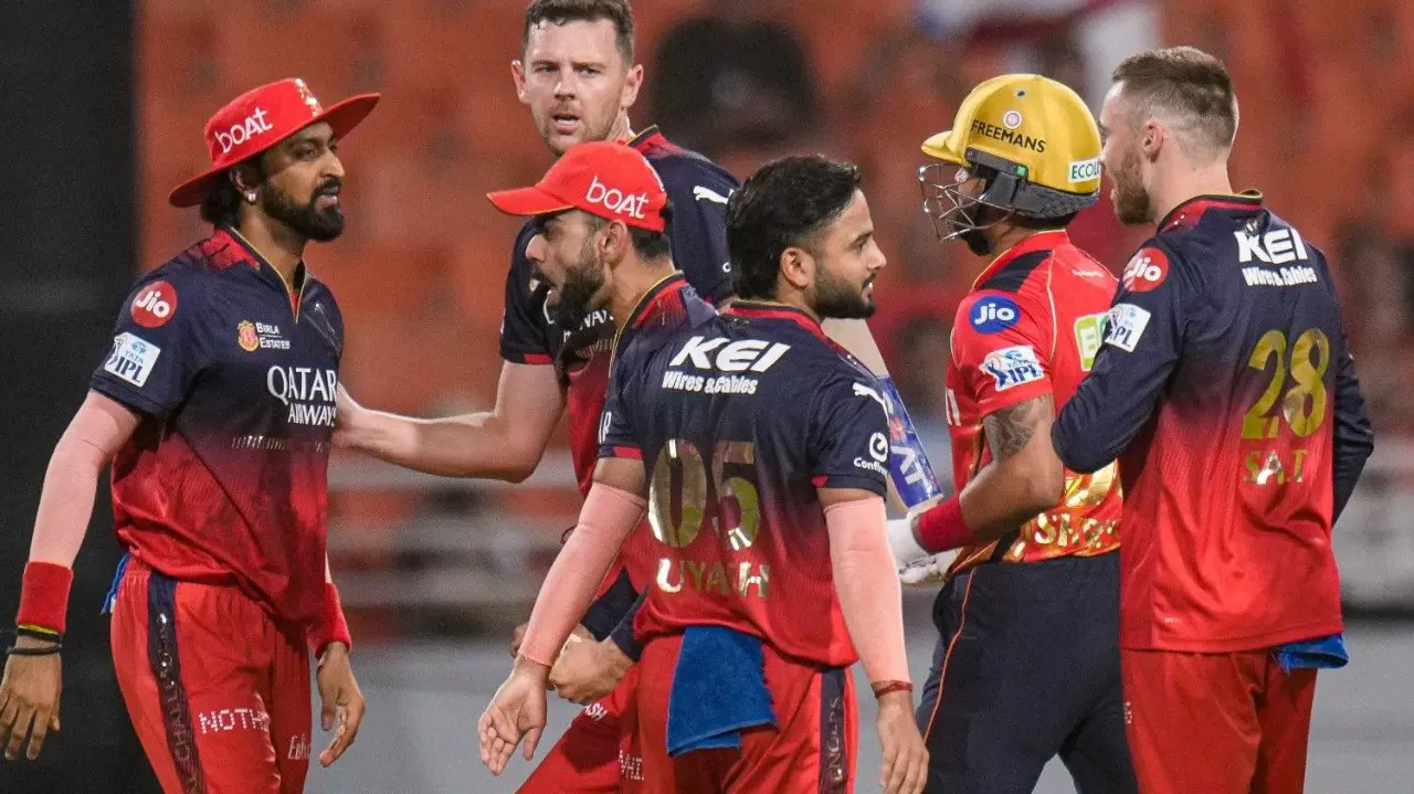 RCB players celebrate