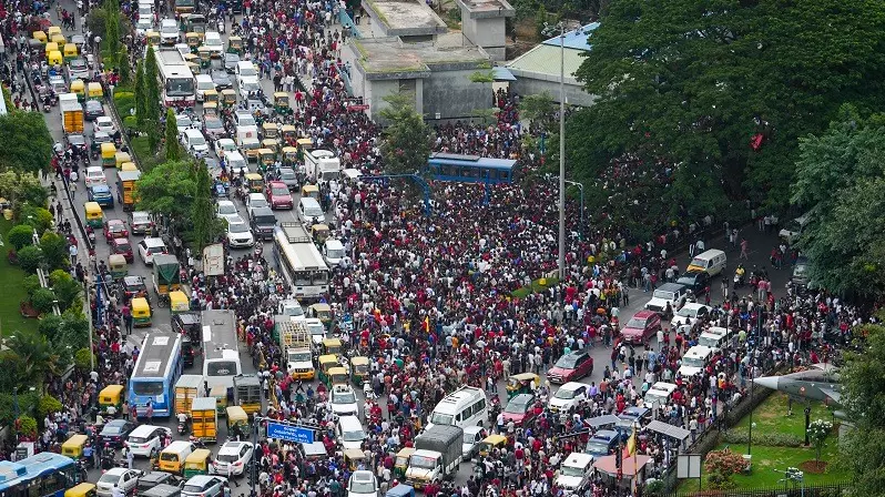 RCB fans in Bengaluru