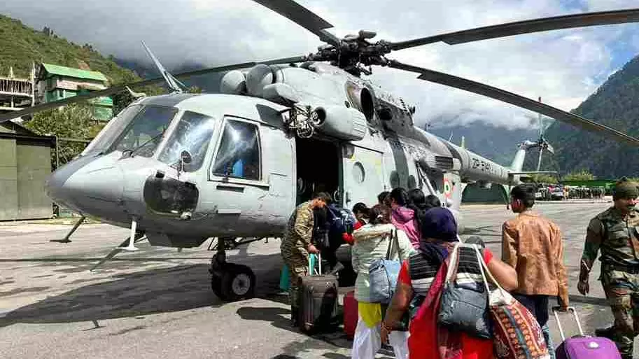 Sikkim: Helicopters resume ops as weather clears; 59 tourists evacuated