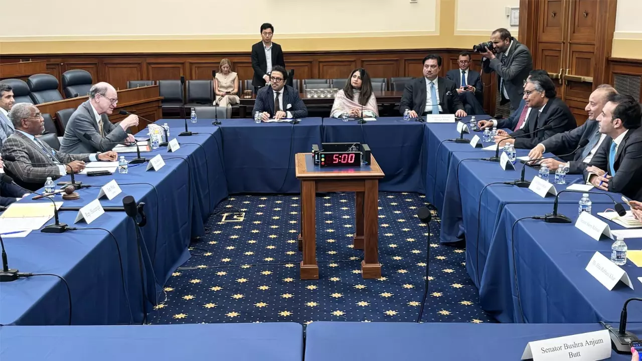 US lawmaker Brad Sherman holding a meeting with the Pakistani delegation US lawmaker Brad Sherman holding a meeting with the Pakistani delegation