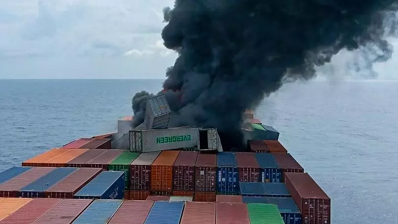 Singapore-registered container ship, MV Wan Hai 503