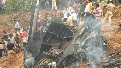 Wreckage of the Air India Express Flight 812 which crashed in 2010, leading to the loss of 158 lives