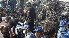 Site of Boeing plane crash in Ahmedabad