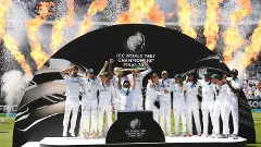 South Africa players celebrate after winning the World Test Championship (WTC) title