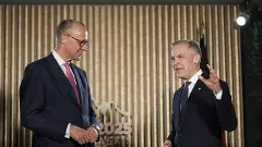 German Chancellor Friedrich Merz, Canadian PM Mark Carney