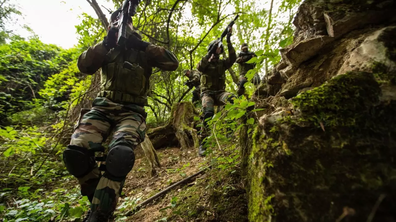 Military unit on training class