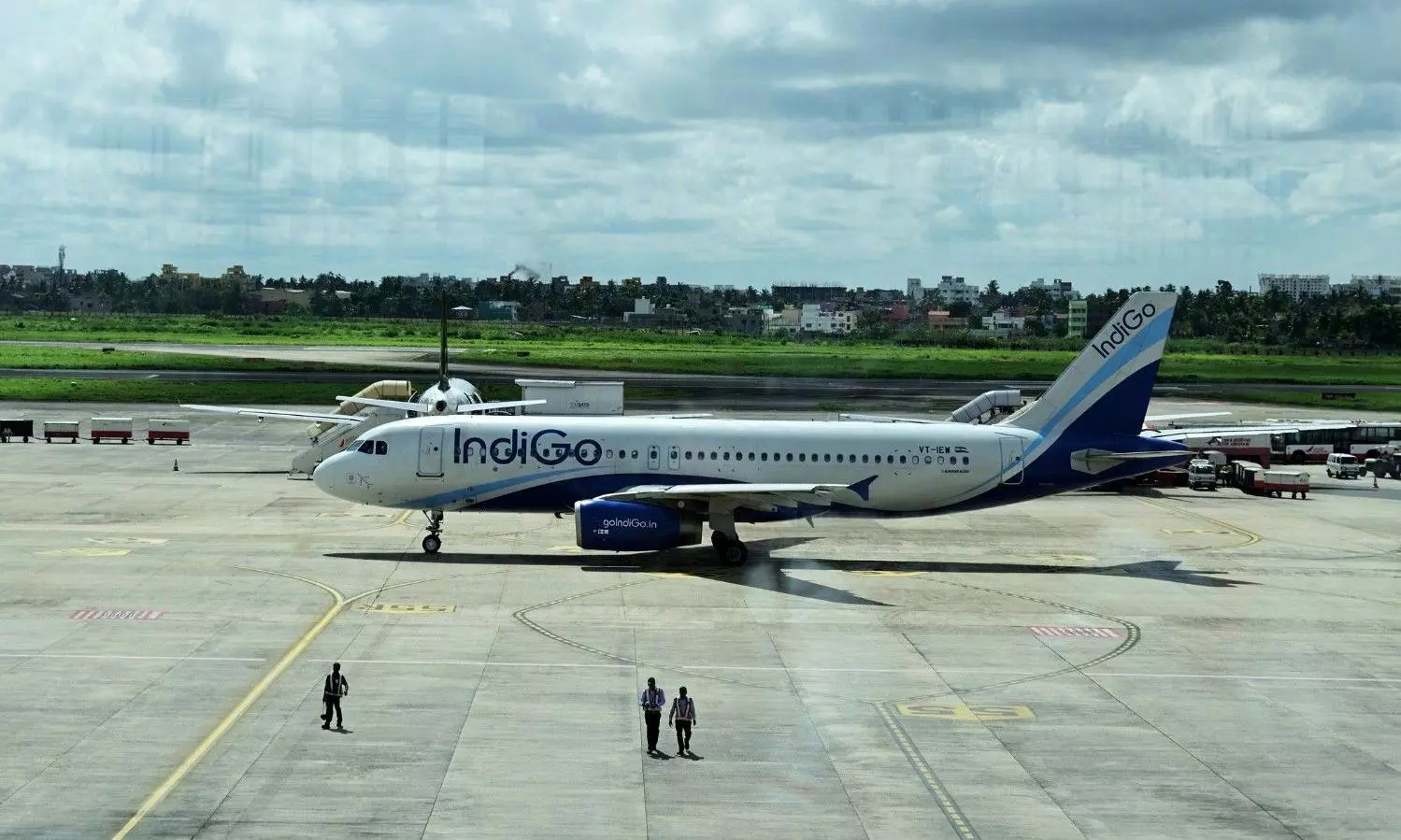 A passenger airplane of Indigo
