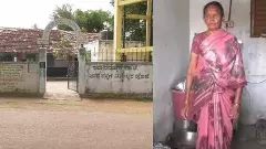 Dalit cook at school in Homma village, Chamarajanagar taluk