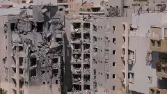 Israel damaged residential building
