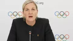 International Olympic Committee (IOC) President Kirsty Coventry